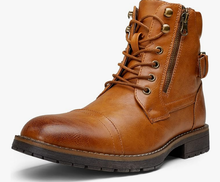 Load image into Gallery viewer, Vostey Men's Boots Boots for Men Casual Boots Motorcycle Combat Ankle Dress Boots Mens