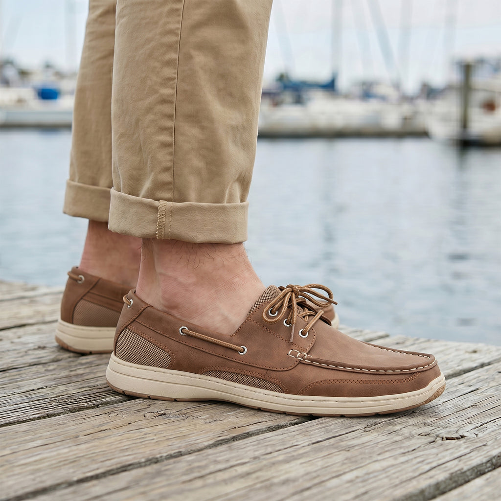 Vostey Men's Slip-On Boat Loafers