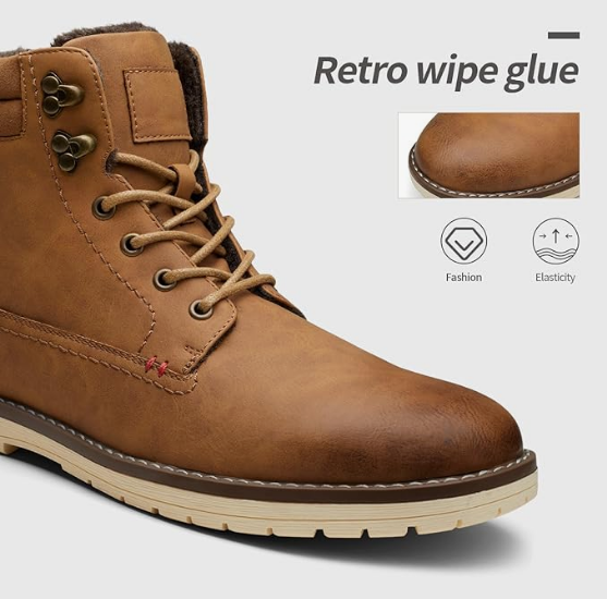 Vostey Men's Chukka Boots Motorcycle Casual Hiking Boot for Men