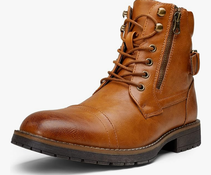 Vostey Men's Boots Boots for Men Casual Boots Motorcycle Combat Ankle Dress Boots Mens