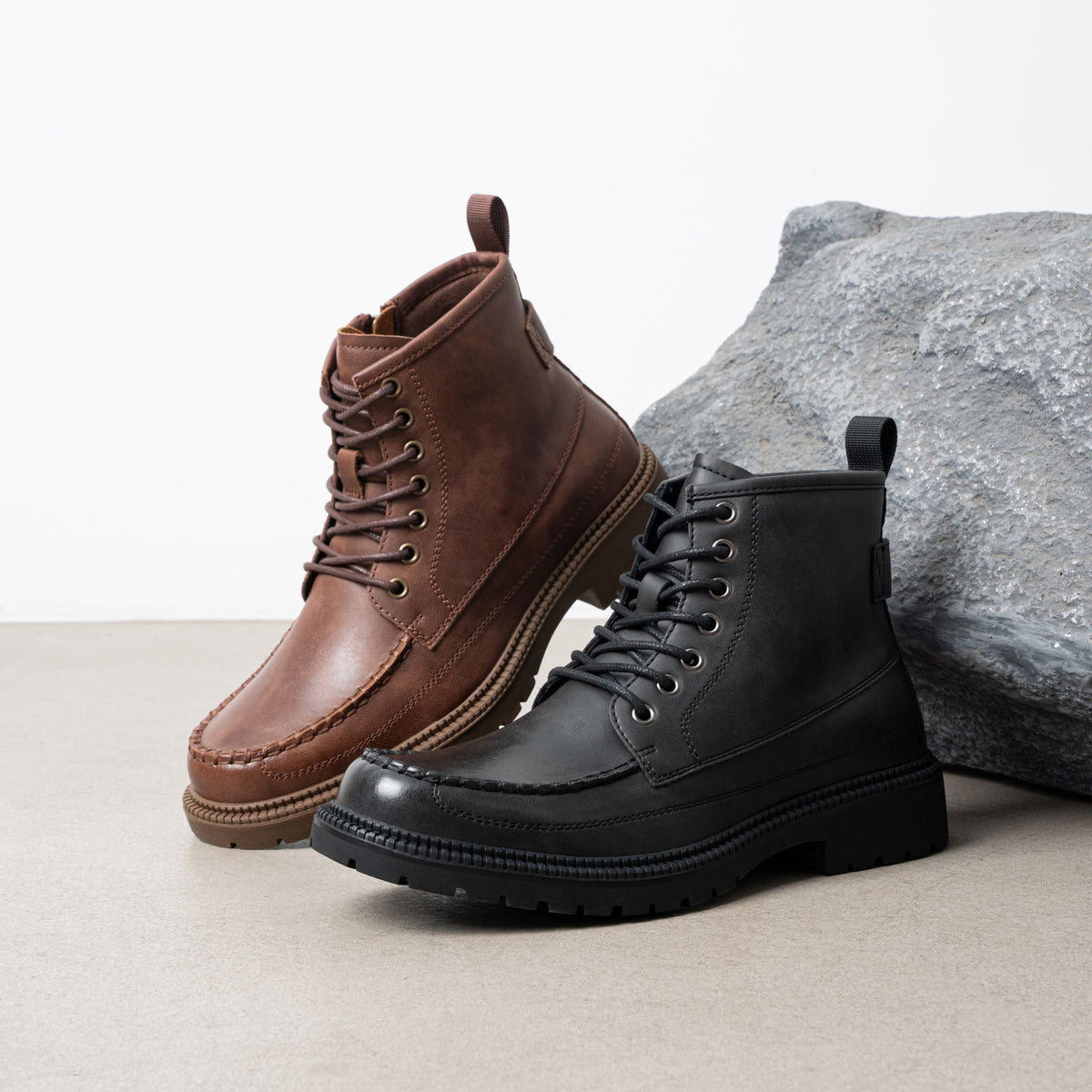 Vostey Men's Chukka Boots Lace-Up Combat Boots Casual