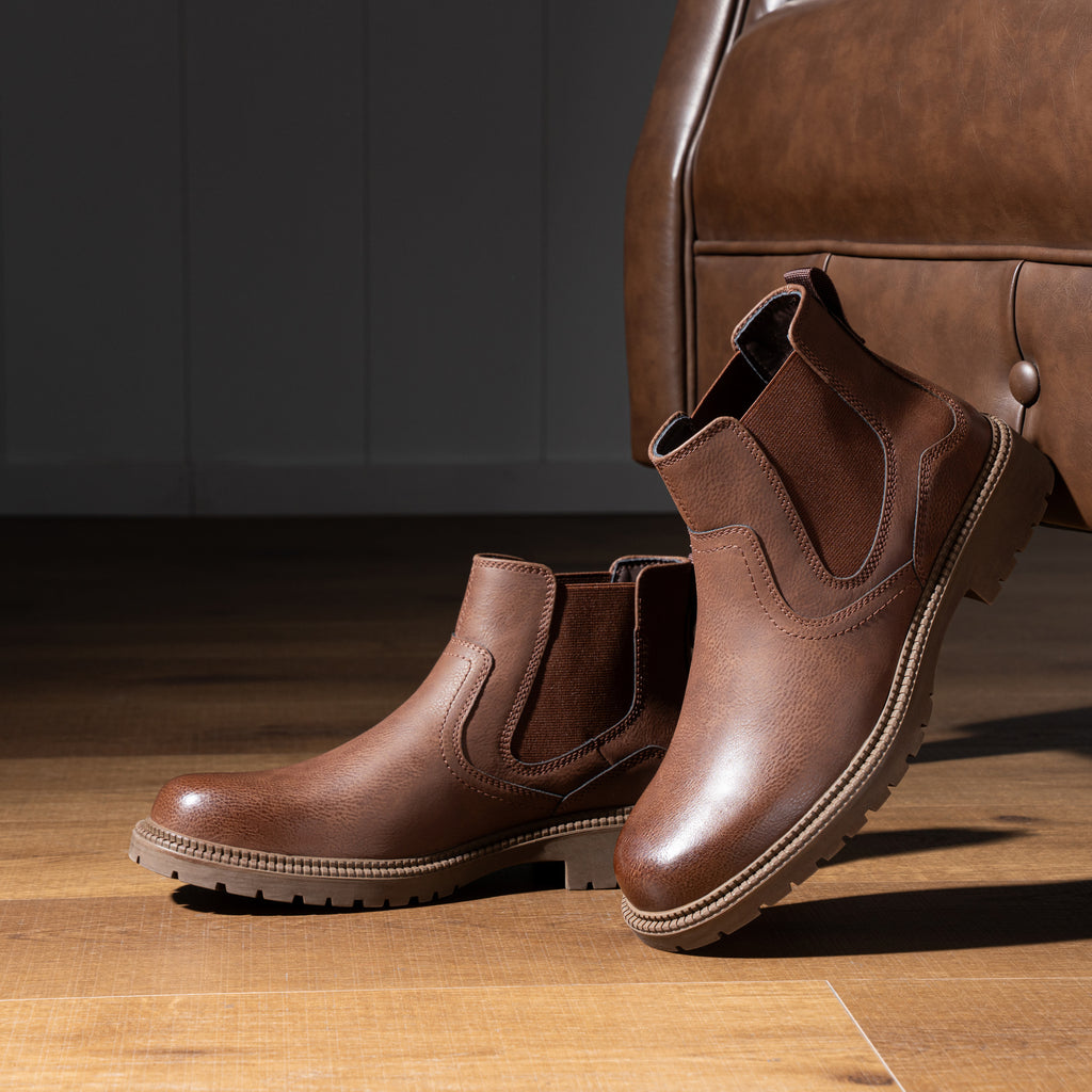 Vostey Men's Chelsea Boots Slip On Casual Ankle Boots